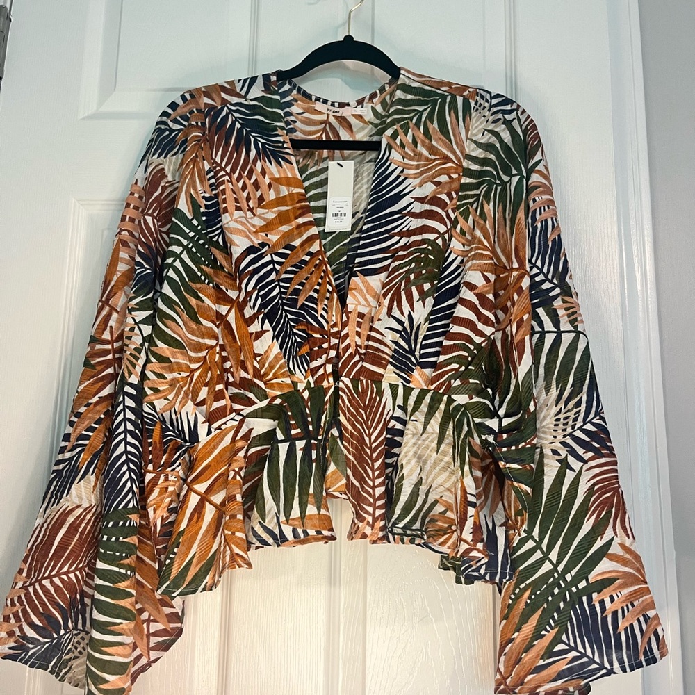 Tropical Print Blouse Size M
